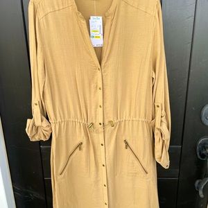 Michael Kors, khaki, drawstring waist, dress